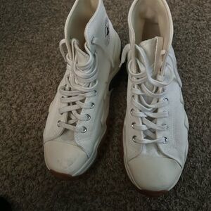 Converse White Athletic Platform Sneakers